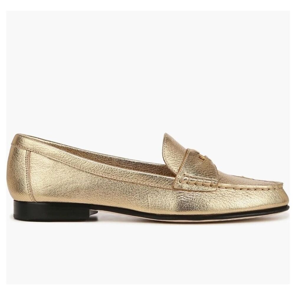 Veronica Beard Penny Loafer in Gold Size 8 - Picture 10 of 10